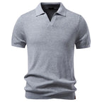 Men's Open Placket Line Polo Shirt
