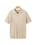 Men's Open Placket Polo Shirt