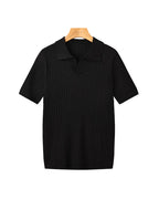 Men's Open Placket Polo Shirt