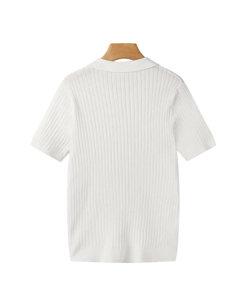 Men's Open Placket Polo Shirt