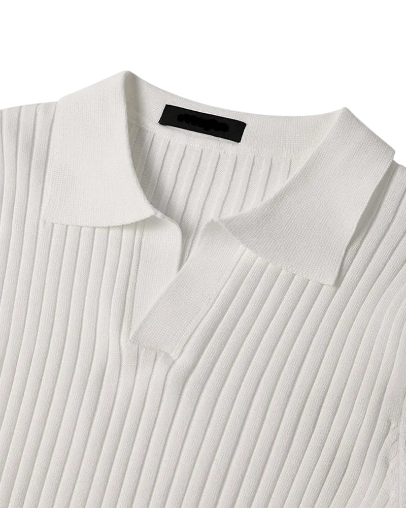 Men's Open Placket Polo Shirt