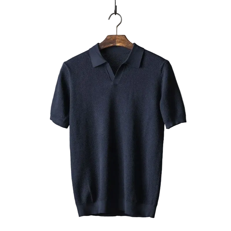 Men's Open Placket Short Sleeve Polo