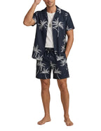 Men's Palm Print Shirt and Shorts Set