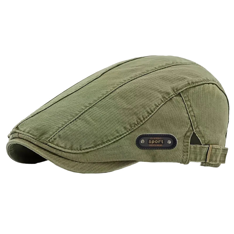 Men's Panel-Stitch Flat Cap