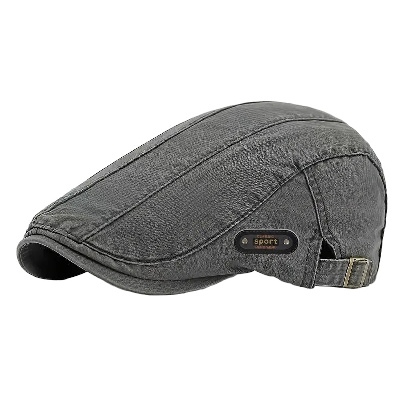 Men's Panel-Stitch Flat Cap