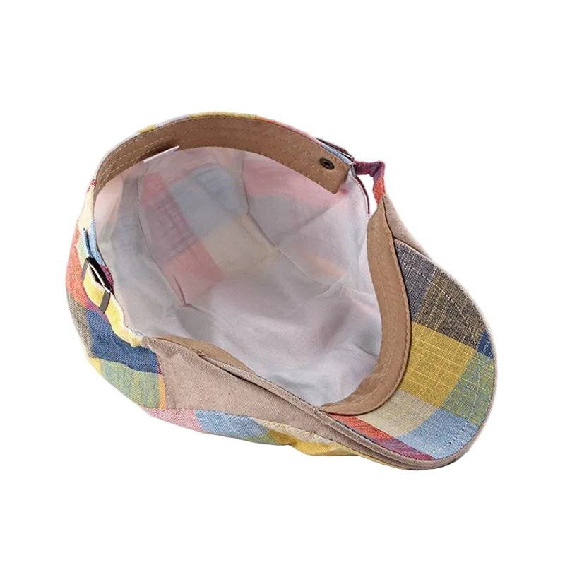 Men's Patchwork Beret Cap