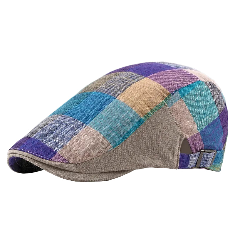 Men's Patchwork Beret Cap