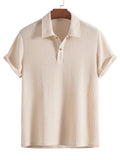 Men's Pattern Button Polo Shirt