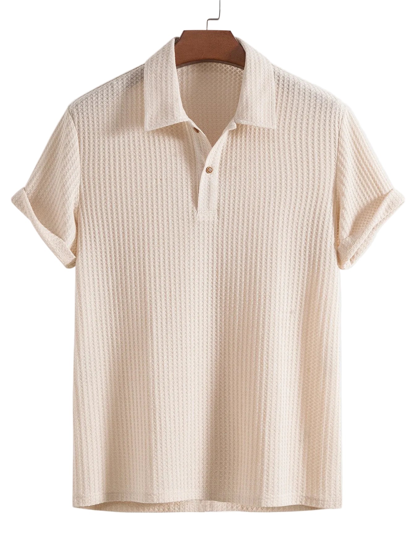 Men's Pattern Button Polo Shirt