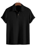 Men's Pattern Button Polo Shirt