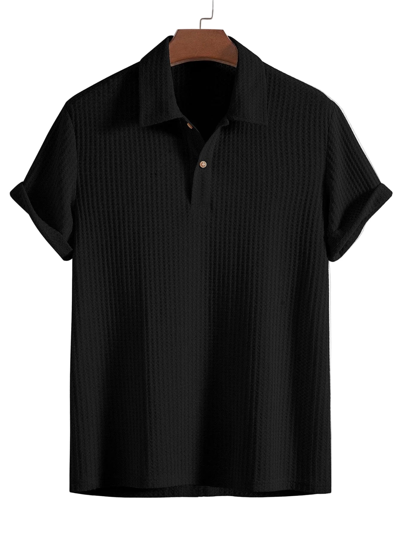 Men's Pattern Button Polo Shirt