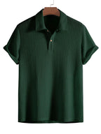 Men's Pattern Button Polo Shirt