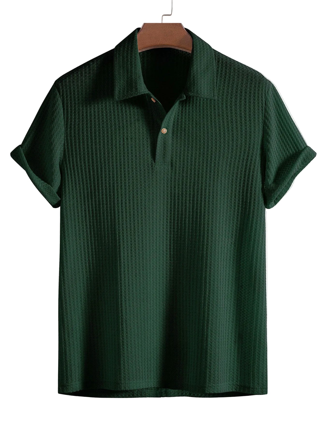 Men's Pattern Button Polo Shirt