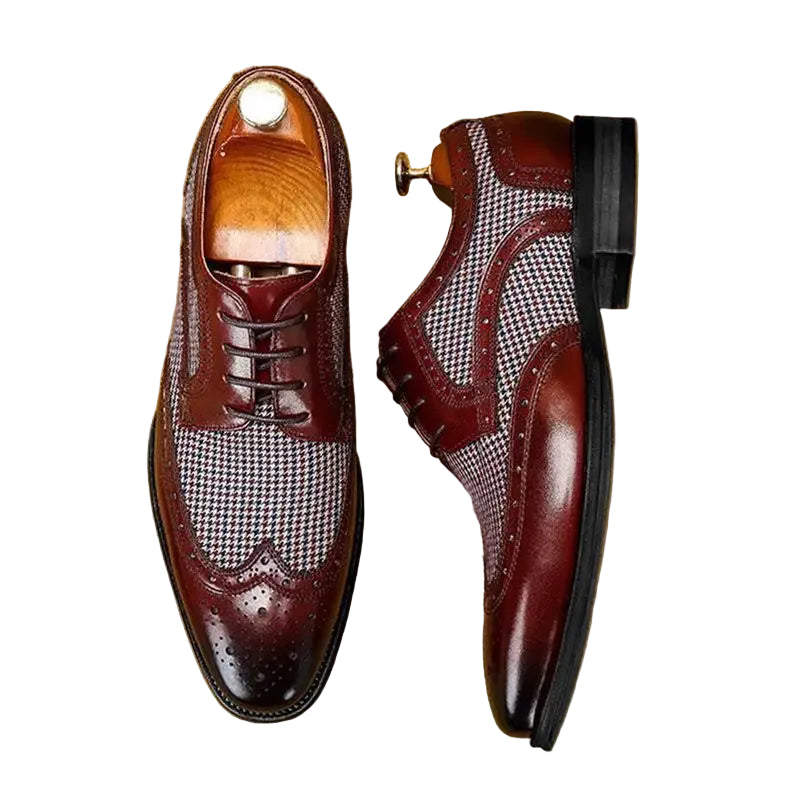 Men's Pattern Detail Lace Shoes