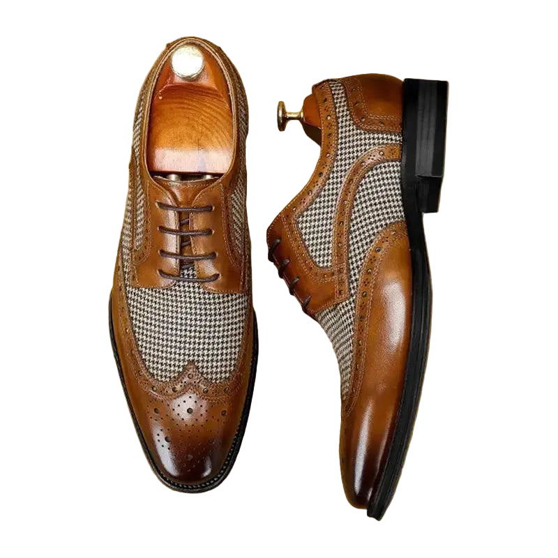 Men's Pattern Detail Lace Shoes