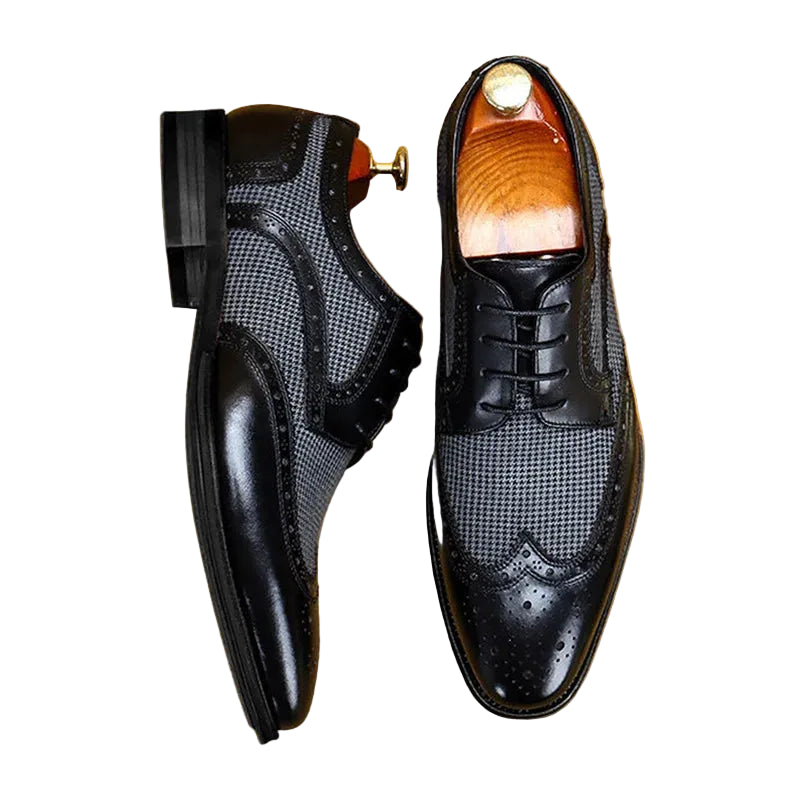 Men's Pattern Detail Lace Shoes