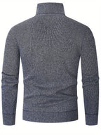 Men's Patterned Roll-Neck Jumper