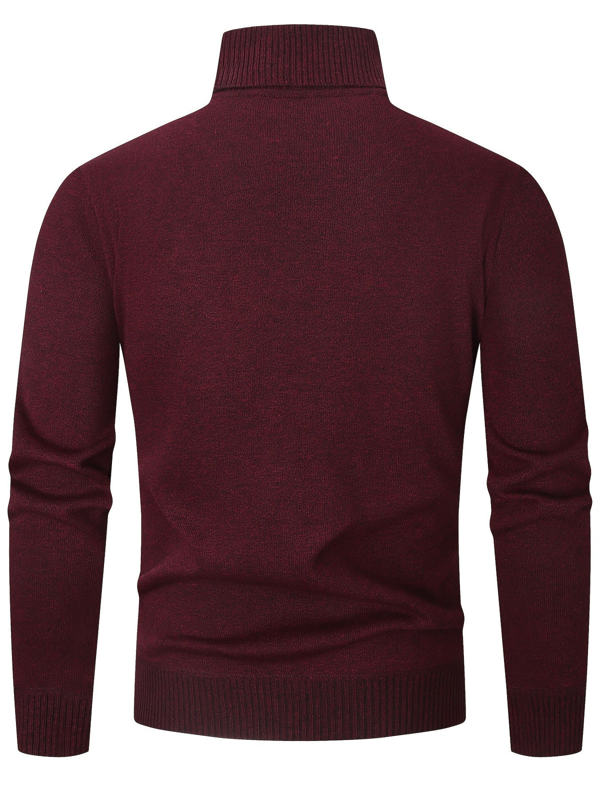 Men's Patterned Roll-Neck Jumper
