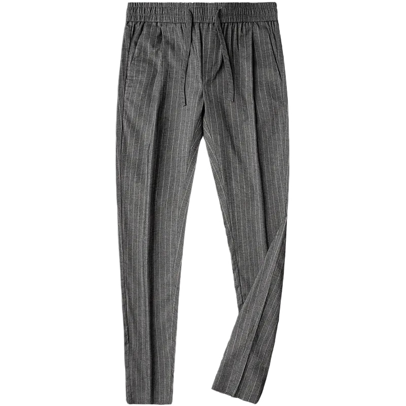 Men's Pinstripe Drawstring Trousers