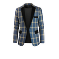 Men's Plaid Detail Blazer