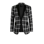 Men's Plaid Detail Blazer