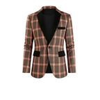 Men's Plaid Detail Blazer