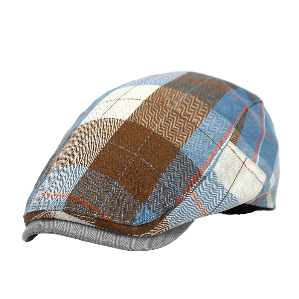 Men's Plaid Flat Cap