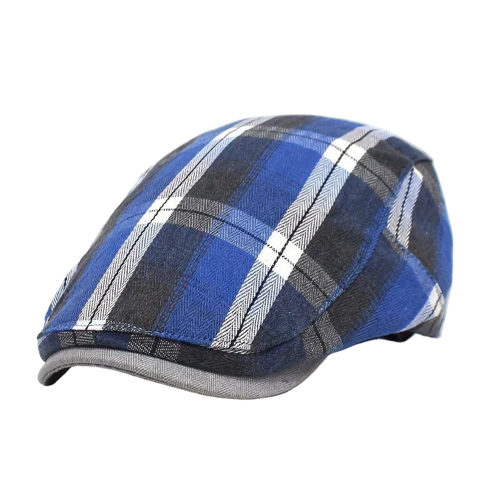 Men's Plaid Flat Cap