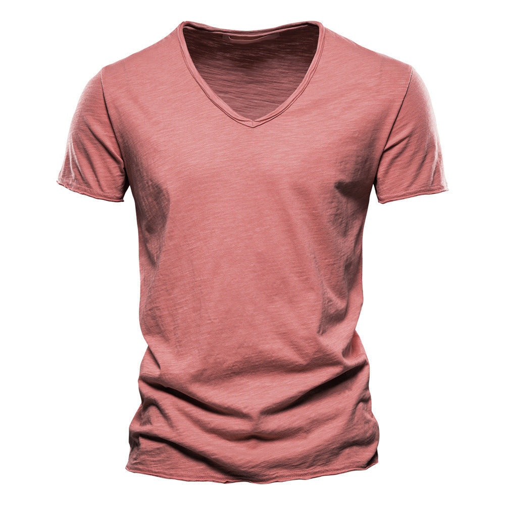 Men's Plain V-Neck T-Shirt