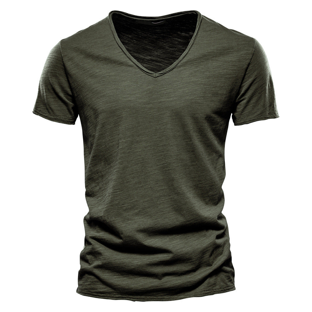 Men's Plain V-Neck T-Shirt