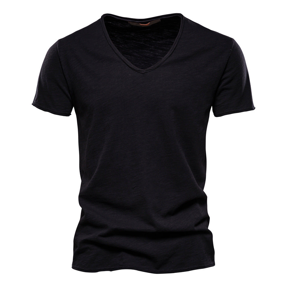 Men's Plain V-Neck T-Shirt