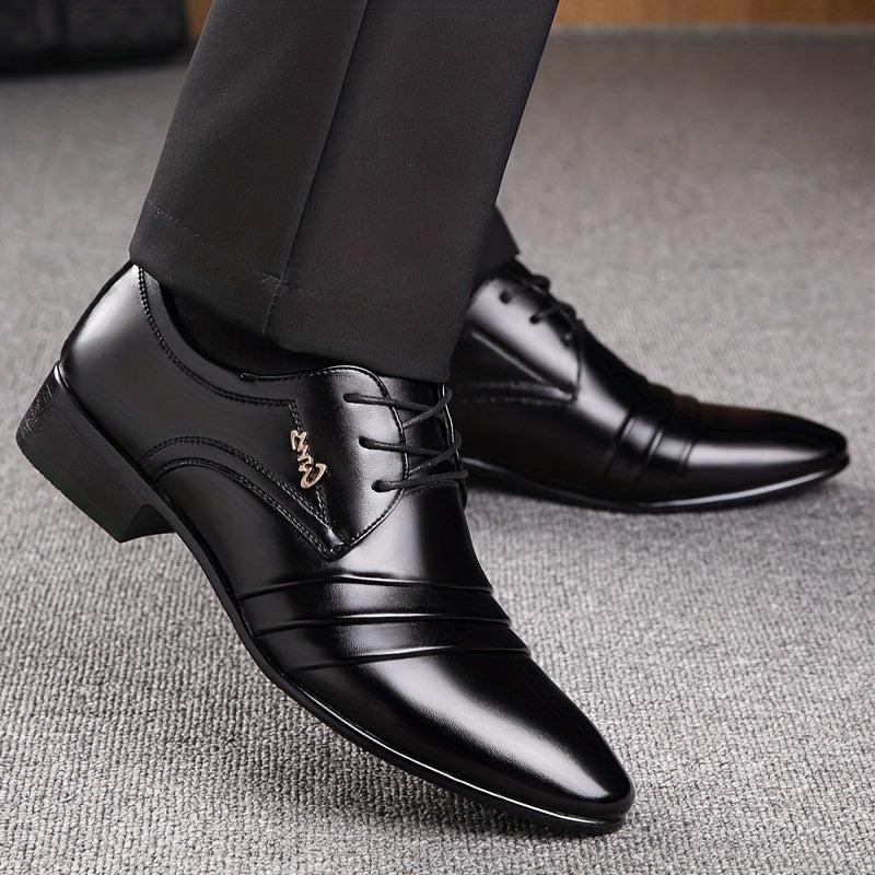 Men's Pleated Derby Shoes