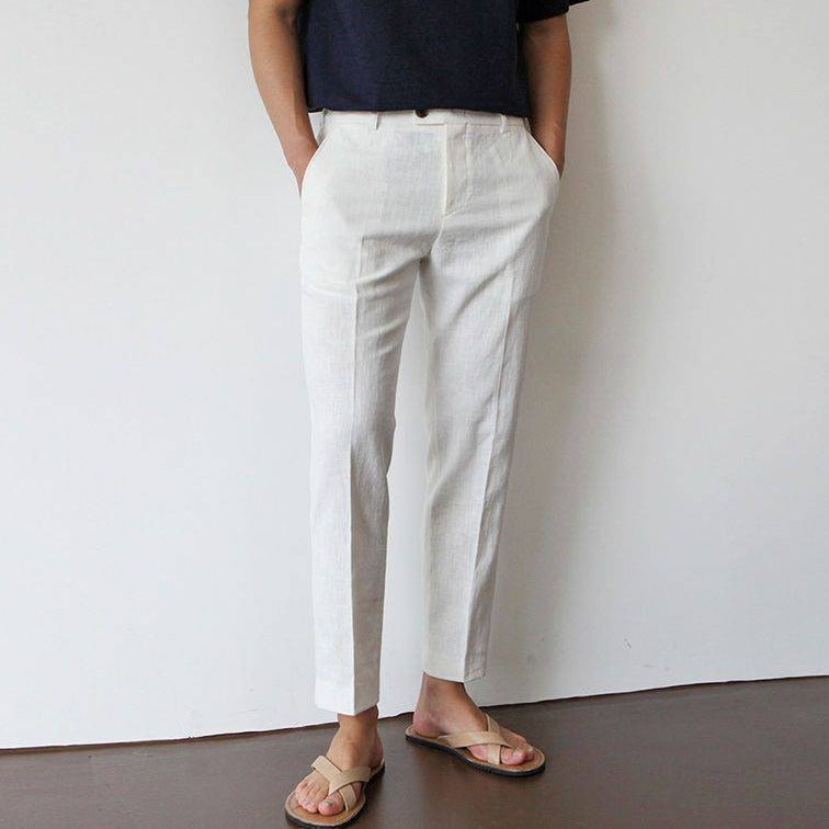 Men's Pleated Tapered Trousers