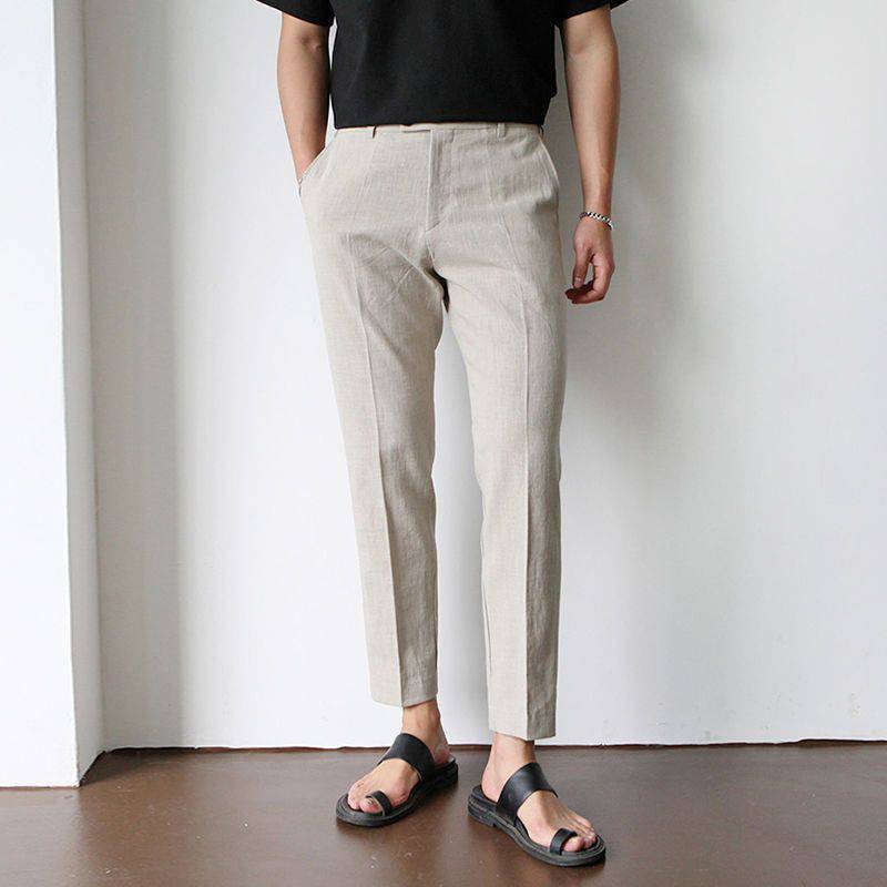 Men's Pleated Tapered Trousers