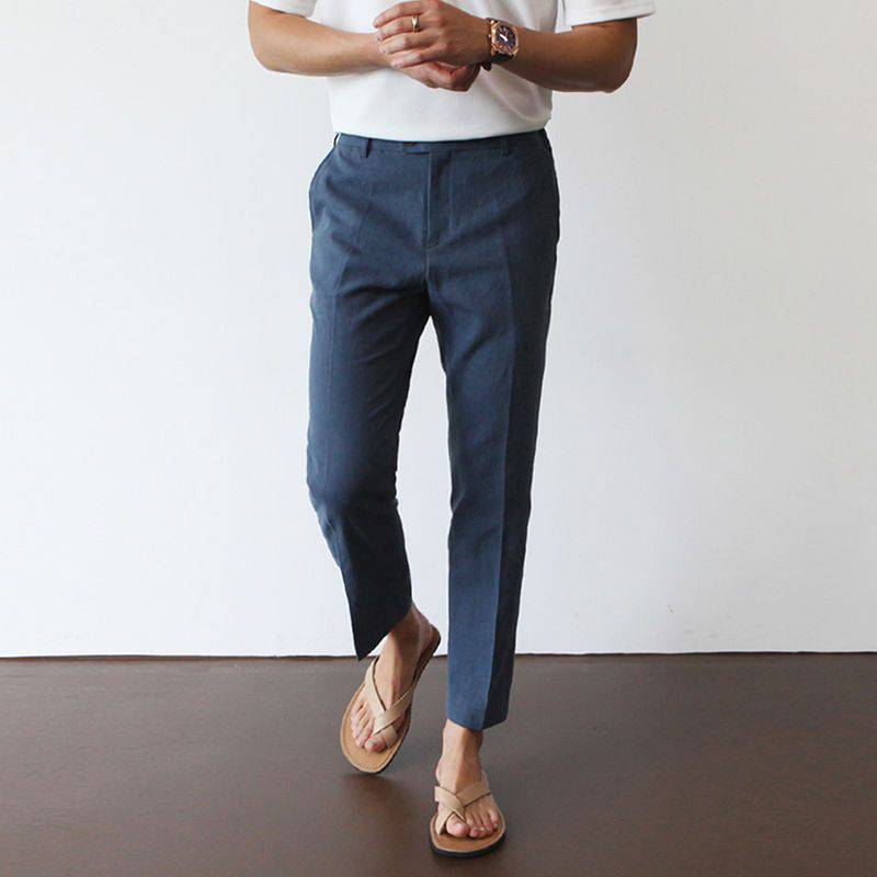 Men's Pleated Tapered Trousers