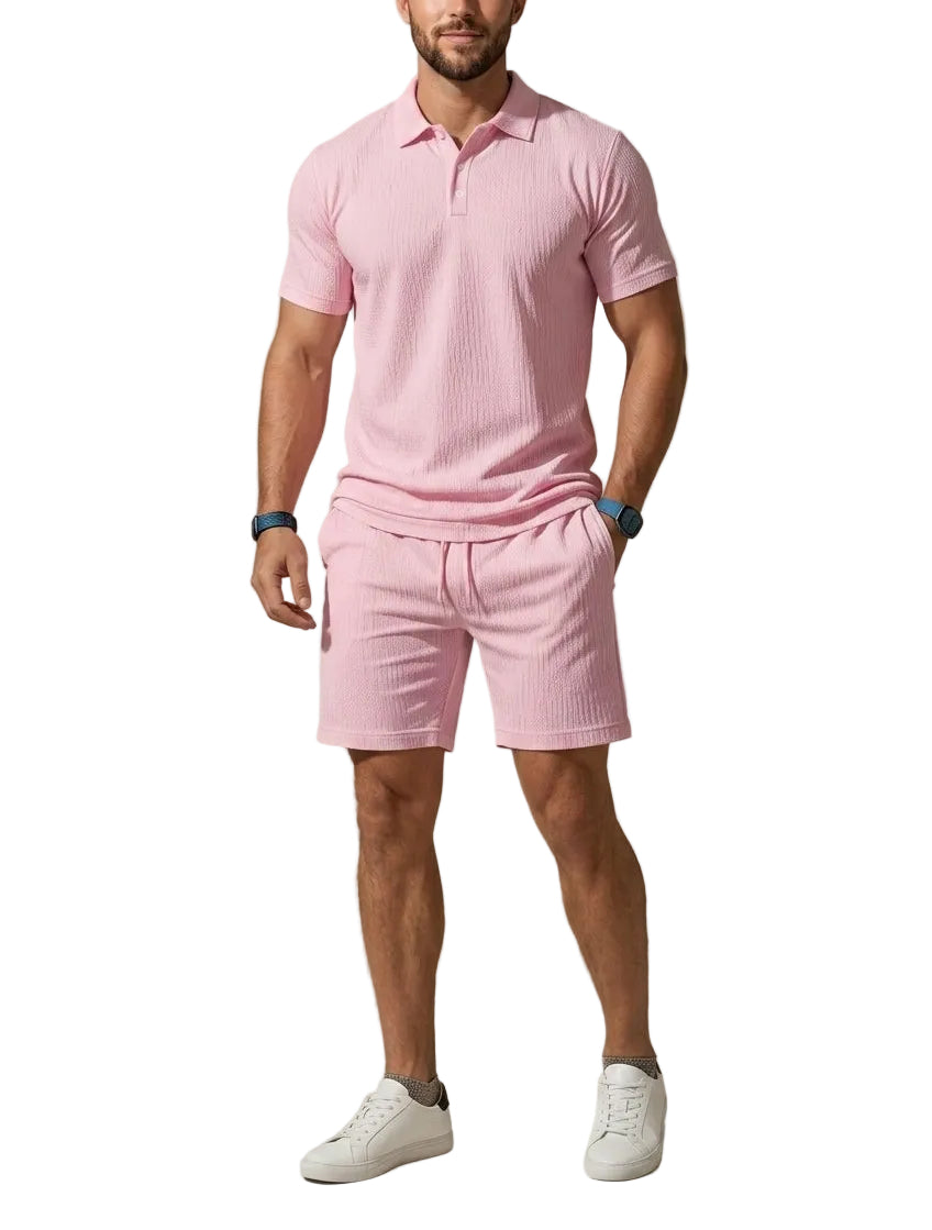 Men's Polo Shirt and Shorts Set