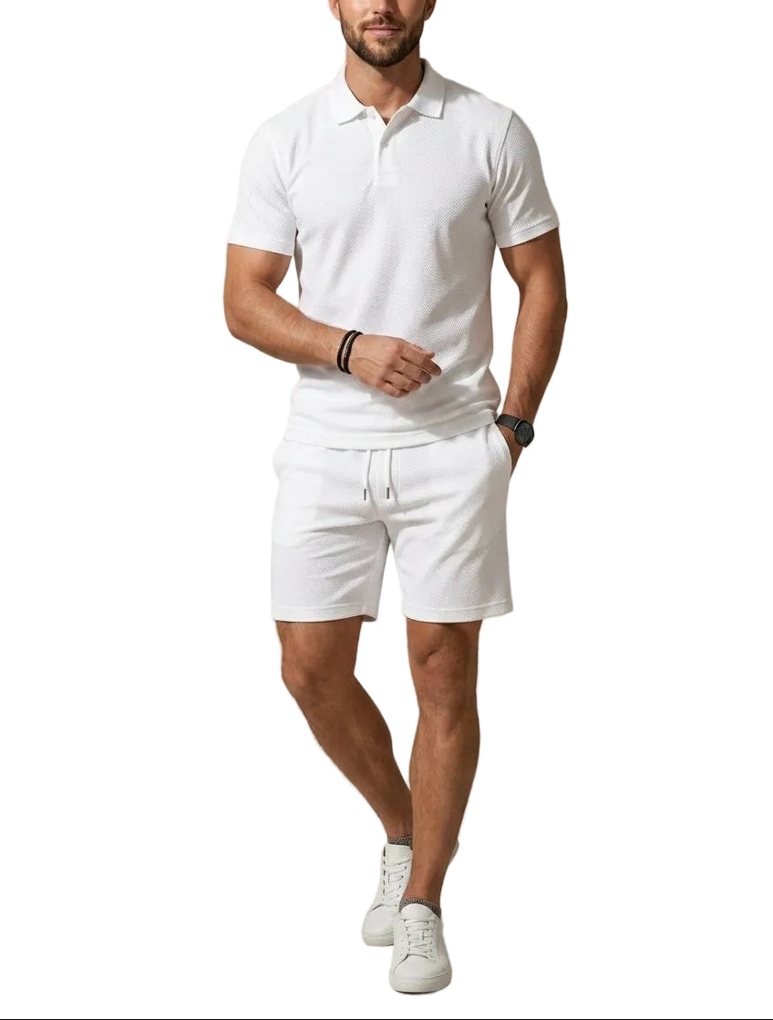 Men's Polo Shirt and Shorts Set