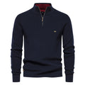 Men's Quarter-Zip High Neck Jumper