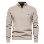 Men's Quarter-Zip High Neck Jumper