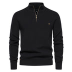Men's Quarter-Zip High Neck Jumper