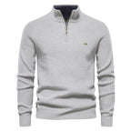 Men's Quarter-Zip High Neck Jumper