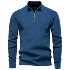 Men's Quarter-Zip High Neck Jumper