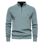 Men's Quarter-Zip High Neck Jumper