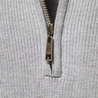 Men's Quarter-Zip High Neck Jumper