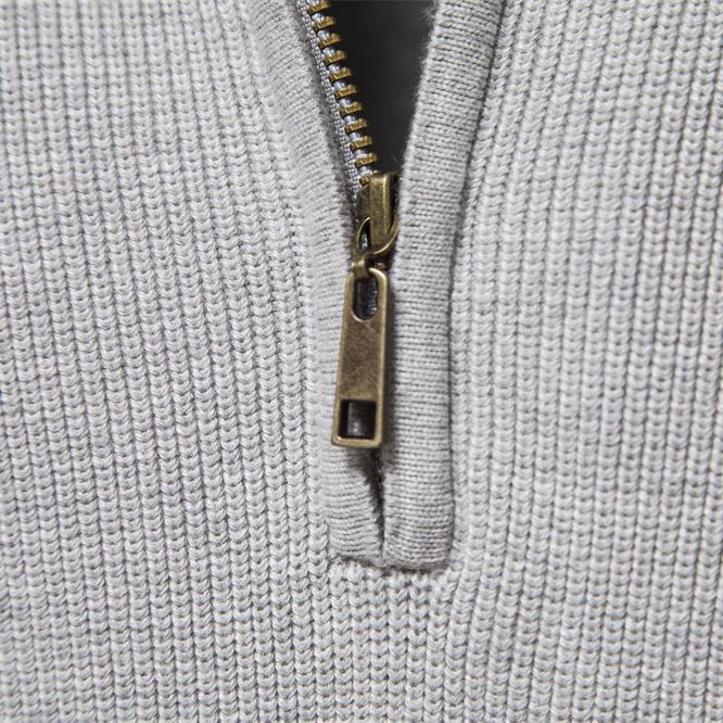 Men's Quarter-Zip High Neck Jumper