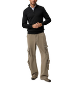 Men's Raised Neck Zip Sweater