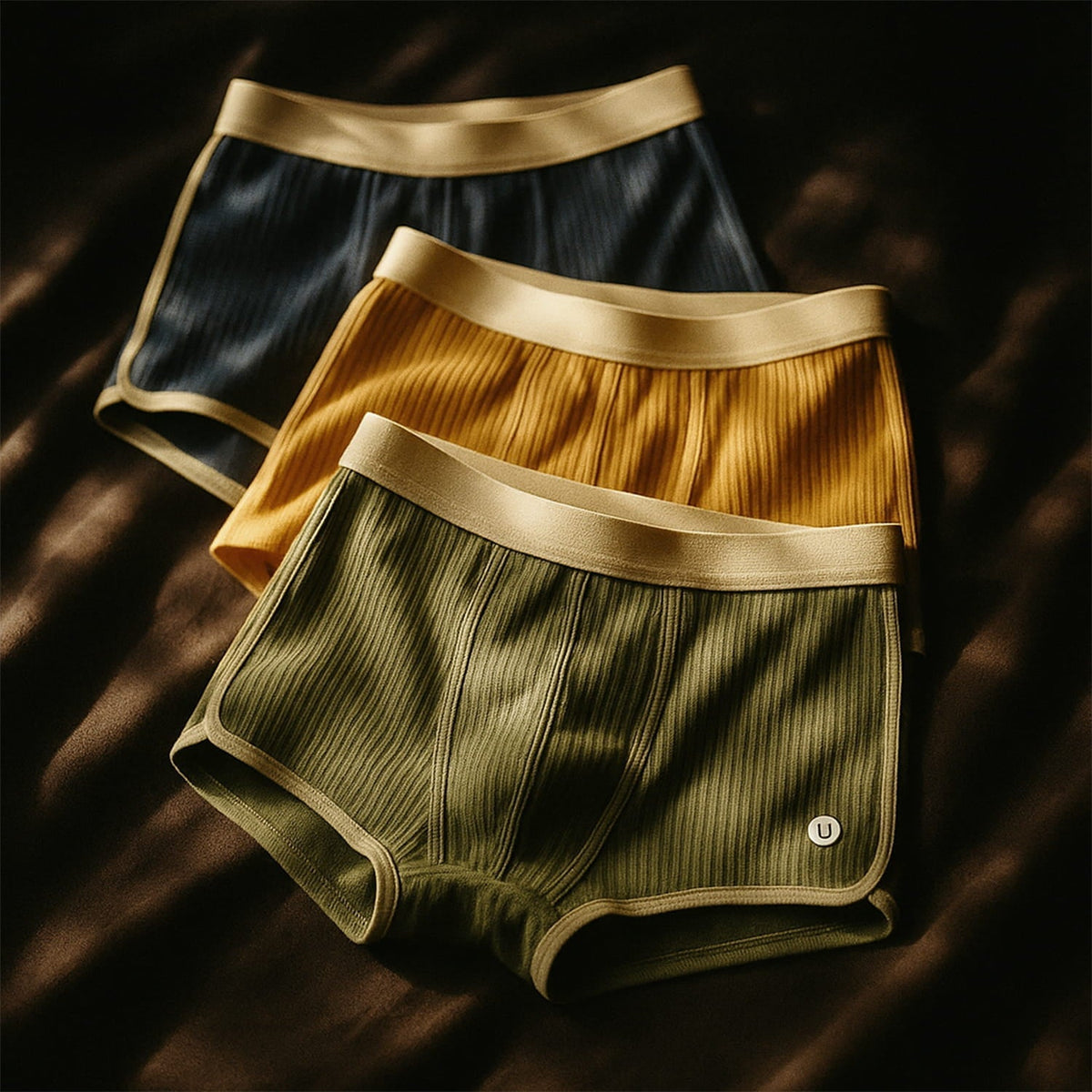 Men's Ribbed Boxer Shorts Set of 3