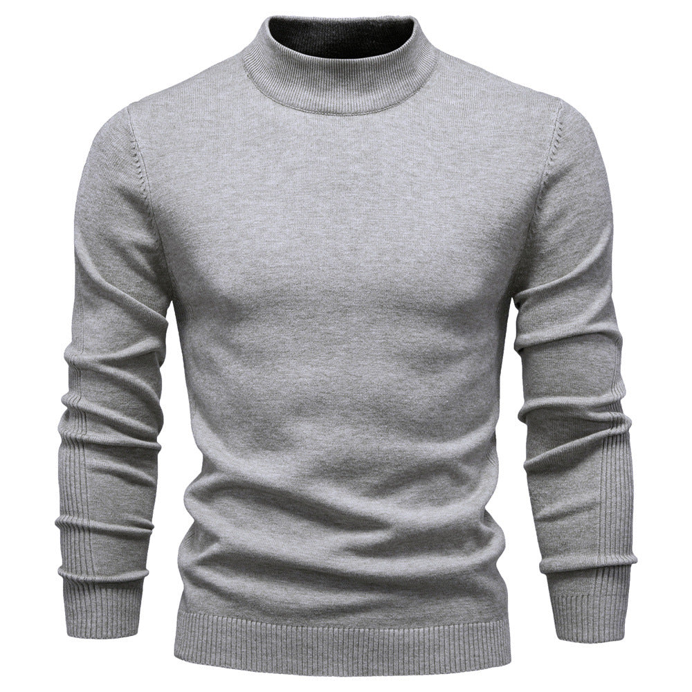 Men's Ribbed High Neck Jumper