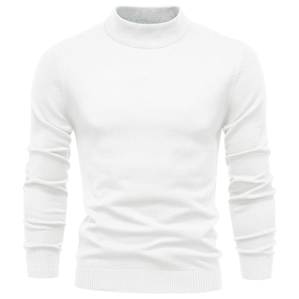 Men's Ribbed High Neck Jumper