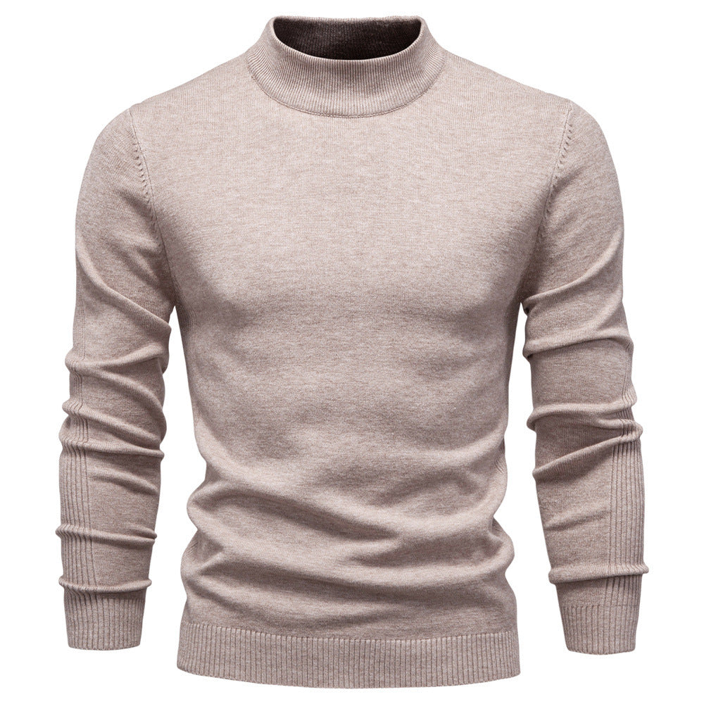 Men's Ribbed High Neck Jumper